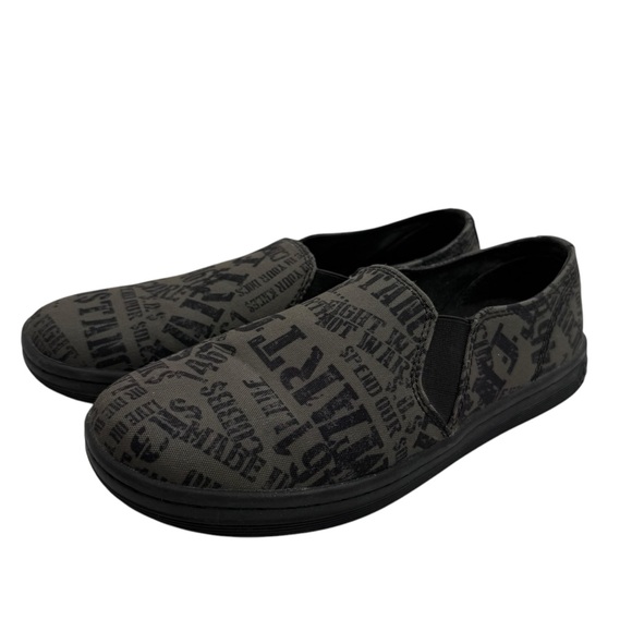 Dr Martens Finchley Womens 7 Slip On Shoes Sneakers Canvas Docs Casual Y2K Flat - Picture 1 of 11